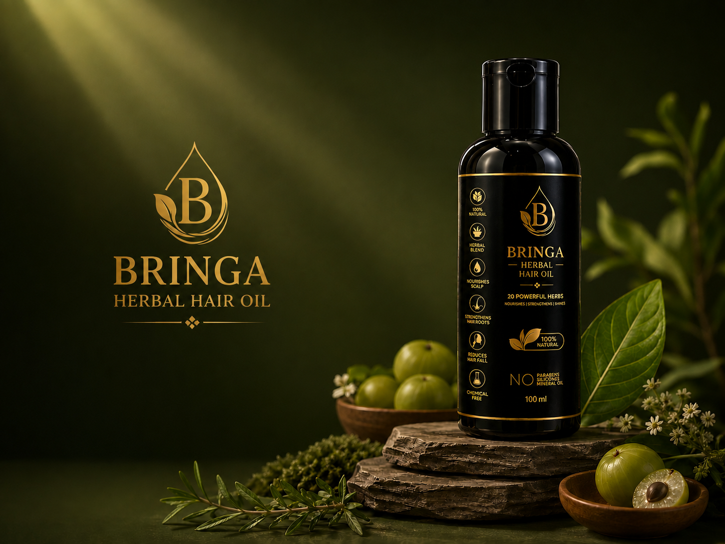 20 Herbal Ingredients in Bringa Herbal Hair Oil: A Traditional Approach to Hair Care